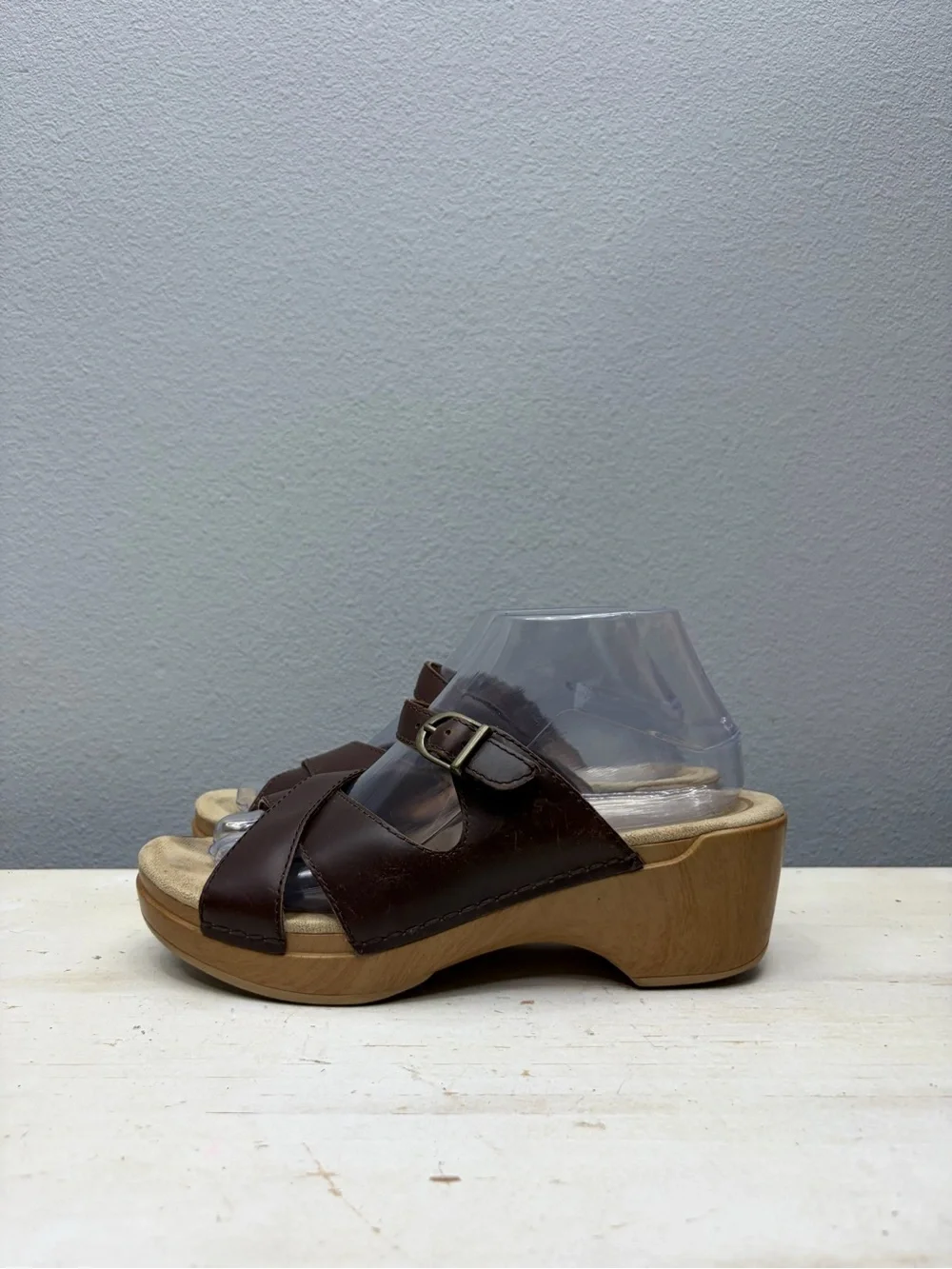 Dansko Brown Leather Sela Sandals Size 40